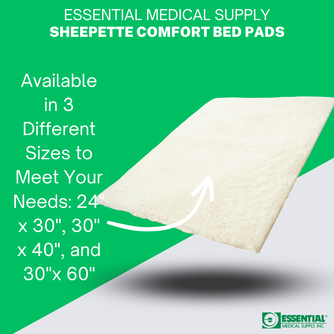 Essential Medical Supply Sheepette Synthetic Sheepskin Bed Pad - 24" x 30"