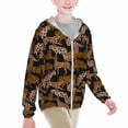 thumbnail image 2 of Xecao Leopard Print Print Fishing Shirts for teenager Long Sleeve UV Sun Protection Hoodie with Zipper Outdoor Hiking Shirts-X-Large, 2 of 7