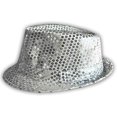 thumbnail image 2 of Western Fashion 3819-SIL Chapeau Fedora à Sequins, Argent, 2 of 3