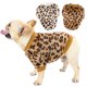 thumbnail image 3 of Ropa para mascotas, ropa gruesa para perros con estampado de leopardo, conjunto de ropa de lana para perros de 2 piezas, blanco, marrón, L, 3 of 5