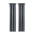 thumbnail image 3 of Mainstays Solid Blackout Curtain Panel Pair, Set of 2, Charcoal Gray, 30”W x 84”L, 3 of 6