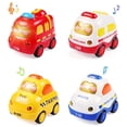 thumbnail image 1 of De Coches De Juguete Con Luces Y Sonidos Para Niños, Simulación De Inercia, Coche De Fricción, Juguetes Educativos Para Bebés 4 Uds. Cateissary FN006049-00, 1 of 6