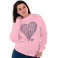 thumbnail image 4 of Faith Love God Heart Christian Women Crewneck Sweatshirt Brisco Brands L, 4 of 6