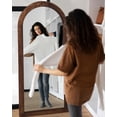 thumbnail image 7 of Antok 71"x32" Arched Full Length Mirror with Stand, Standing Floor Mirror with Solid Wooden Frame Full Body Mirror, Vintage Walnut, 7 of 7