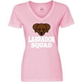 thumbnail image 3 of Inktastic Dog Chocolate Labrador Squad Women's V-Neck T-Shirt, 3 of 5