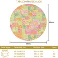 thumbnail image 3 of Pioneer Flower Floral Print Pattern Round Tablecloth 60 X 60 Inch, Wrinkle Resistant Wipeable Table Cloth for Kitchen Dining Picnic Patio Party, 3 of 6