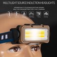 thumbnail image 3 of Faro de carga tipo C, lámpara LED impermeable para cabeza, Control de gestos, reflector para acampar, linterna portátil de 1800mAh para senderismo y pesca JShteea El nuevo, 3 of 9