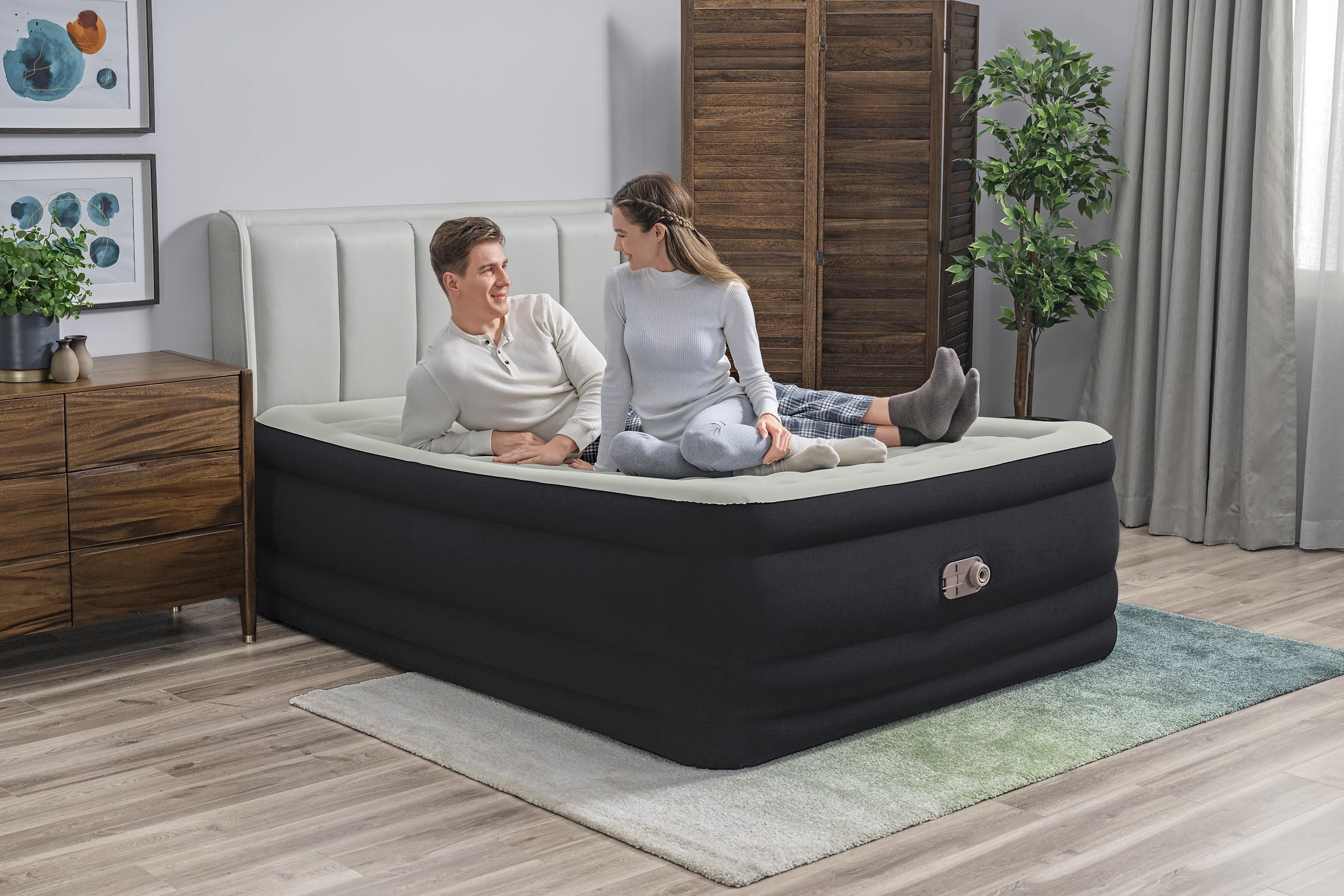 Bestway Tritech Air Mattress Queen 24" with Built-in AC Pump Included