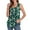 Green Floret, variant on ANYJOIN Women's Summer Tank Tops Loose Fit Pleated Square Neck Sleeveless Blouse Tunic Tops