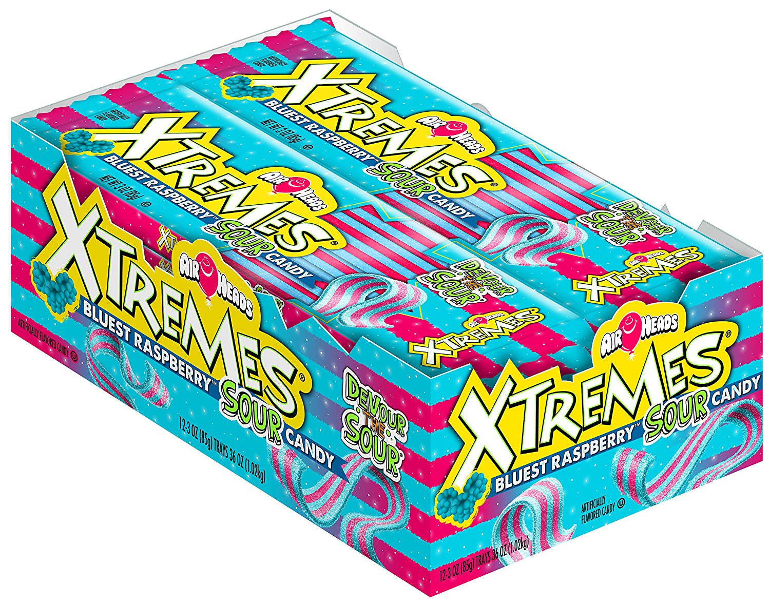 Airheads Xtremes Belts Bluest Raspberry 12123 Oz