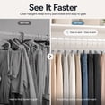 thumbnail image 5 of Cozymood Clear Pants Hangers with Clips 12 Pack, 14 Inch Non-Slip Skirt Hangers with Adjustable Clips, Heavy Duty Plastic Hangers for Jeans, Trousers, Shorts, Skirts, 360° Swivel Hook, 5 of 10