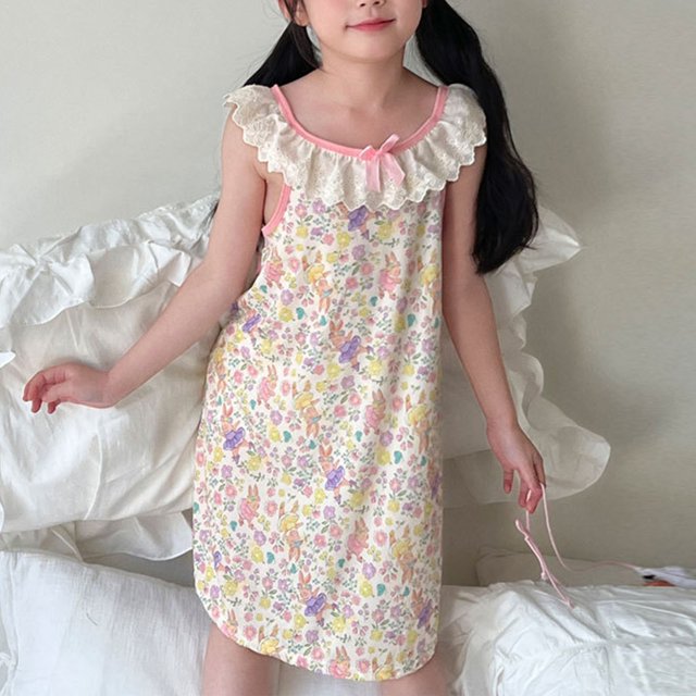 LOVZFMLL Robe de Princesse Imprimée de Noël pour Enfants et Filles 4-14 Ans Manches Longues Col Rond