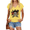 Yellow, variant on Unishe Womens White Hawaiian Pirate Graphic V Neck Short Sleeve T-Shirt S-5XL Summer Daily Wear Soft Tops