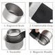 thumbnail image 3 of Juego de 16 tazas y cucharas medidoras magnéticas de acero inoxidable, color negro, 3 of 5