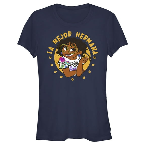 Junior's Encanto Mirabel La Mejor Hermana Portrait  Graphic Tee Navy Blue Medium