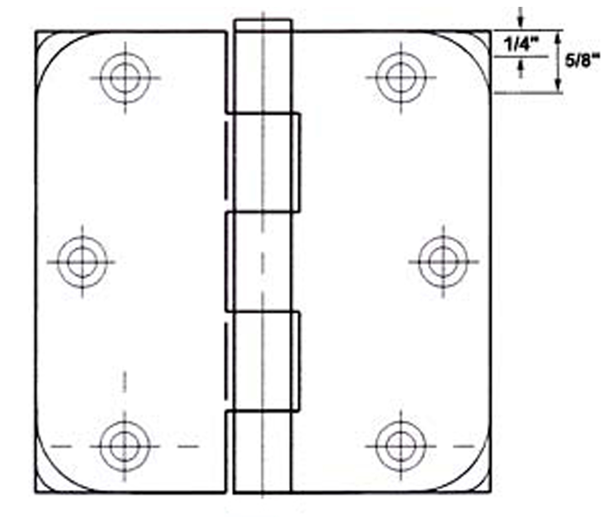 GlideRite 4 in. Steel Door Hinges with 1/4 in. Corner Radius, Matte Black finish, Pack of 12 - image 2 of 3