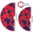 thumbnail image 3 of Coolnut Valentine's Day Love Christmas Tree Skirt Home Decoration Large Round Christmas Tree Skirt for Holiday Party Home Christmas Day Ornaments,35.4", 3 of 6