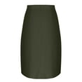 thumbnail image 4 of Hvyesh Midi Skirts for Women Casual High Elastic Waist Button Pleated Skirts A Line Midi Skirt with Pockets, 4 of 6