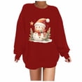 thumbnail image 2 of Futezty Christmas Sweatshirts for Women Novelty Funny Santa Xmas Tree Graphic Pullover Tops Loose Casual Fleece Shirts, 2 of 4