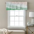 thumbnail image 3 of Sage Green Valance Curtain Gradient Sea Waves Sandy Beach Coastal Scenery Window Valances Rod Pocket Short Curtains Window Treatments for Kitchen Bedroom Bathroom Laundry 42" x 12", 3 of 9
