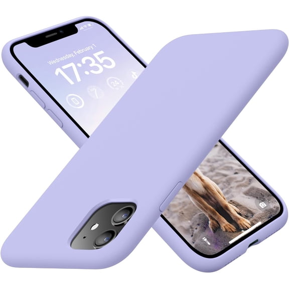 iPhone 11 Case, Silicone [Soft Anti-Scratch Microfiber Lining] [Slim Shockproof] Upgraded Phone Case 11 with Camera Protection, 6.1 inch, Light Purple