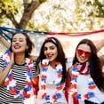 thumbnail image 6 of Topboutique 24 Pcs Patriotic Leis 4th of July Decorations Red White and Blue Flower Garland Patriotic Decoration Hawaiian Luau Flower Necklace Wreath for Memorial Day Independence Day Party Supplies, 6 of 7