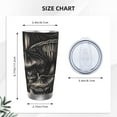 thumbnail image 4 of KLL Monochrome Mushroom Artwork Print 40oz Stainless Steel Insulated Car Cup with Spillproof Lid - Keep Your Drink Hot or Cold on the Go-Straw Three-piece Set, 4 of 8