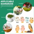 thumbnail image 3 of IDEANATEGRATE 7Pcs Resin Landscape Owl Figurines Assorted Color Miniature Style Home Decor Garden Office, 3 of 8