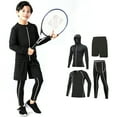 thumbnail image 1 of Girls Summer Outfits Base Layer Athletic Compression Running Pants Tights Newborn Boy Clothes Gray 12-13 Years, 1 of 4