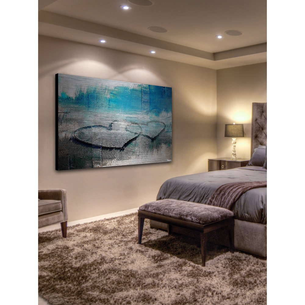 "Hearts Connected" Painting Print on Brushed Aluminum