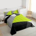 thumbnail image 3 of Castle Fairy Minimalism Triangle Queen Comforter Set,Geometric Bedding Comforter Set, 3 of 8