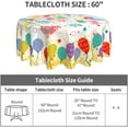 thumbnail image 4 of Colorful Table Cloth 60" Round, Paint Splatter Graffiti Theme Tablecloth, Washable,Reusable Table Cloths for Buffet Table,Parties,Holiday Dinner,Birthday,Wedding & More, 4 of 6