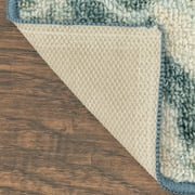 Mainstays Patchwork Loop Print Indoor Area Rug, Blue, 5 ft x 7 ft