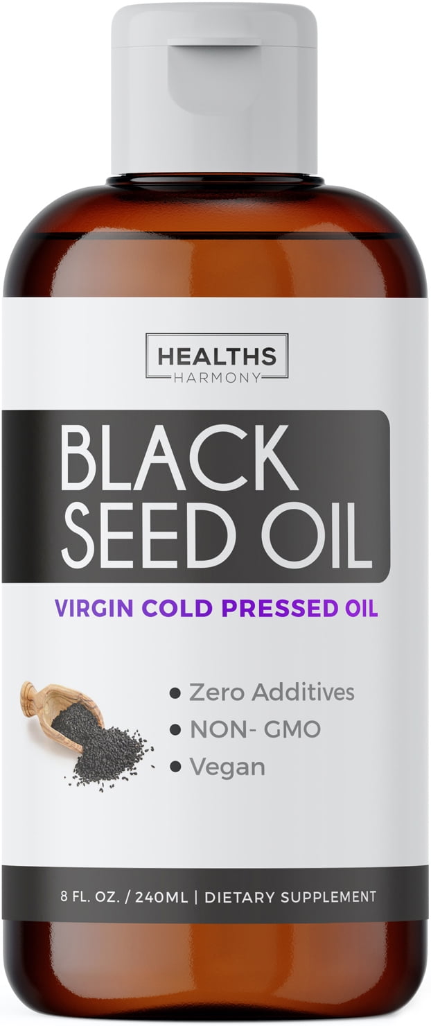 Healths Harmony Organic Black Seed Oil Liquid (8 fl oz) Premium Cold