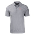 thumbnail image 2 of Men's Cutter & Buck  Heather Black Rutgers Scarlet Knights Big & Tall Forge Eco Heather Stripe Stretch Recycled Polo, 2 of 3