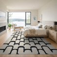 thumbnail image 3 of ODIKA Geometric Contemporary Arch Loop Grid Formation Designer Mid for Dining Room, Basement, Large Office, Non-Slip Chair-Friendly, 3 of 7
