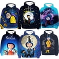 thumbnail image 2 of Cosplay Coraline Sudadera con capucha para niños Sudaderas con capucha con estampado 3D Niños Niñas Dibujos animados Anime Jerseys Niños pequeños Sudaderas Tops AbrigoLMWY-073101niños100cm Deng Xun unisex, 2 of 2