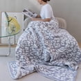 thumbnail image 3 of Ultra Soft Micro Plush White Grey Leopard Blanket (51x63 Inches) Warm Reversible Cheetah Blanket Leopard Pattern Throw For Couch Bed Sofa, 3 of 5