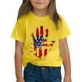 thumbnail image 4 of ZACPNCV Flag Shirt for Toddler Kids Boys Girls USA Flag T-Shirt 4th of July Shirt Patriotic Tee Tops Yellow 4-5 Years, 4 of 9