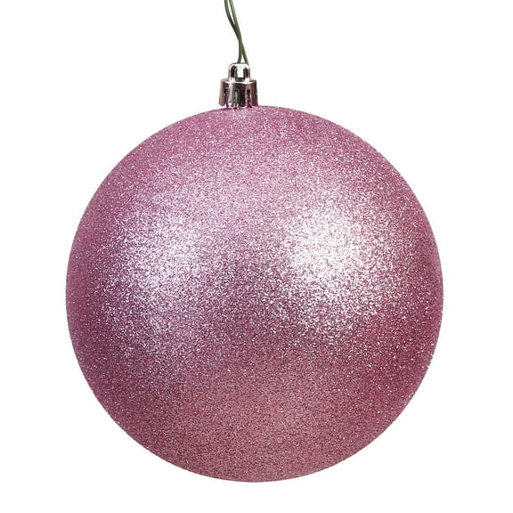 Vickerman 3" Mauve Glitter Ball Ornament, 12 per Bag