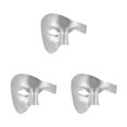thumbnail image 2 of Wisewang Wide Application Half Face Mask For Various Occasions Half Face Masquerade Masks Made With Plastic silver 3Set, 2 of 6