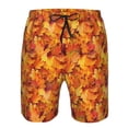 thumbnail image 3 of Balery Autumn Maple Leaf Pile Traje de Baño Estilo Hawaiano para Hombre, Shorts de Secado Rápido con Bolsillos-XX-Large, 3 of 6