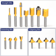thumbnail image 4 of Fresa 1/4 Broca Bloosom  Para Enrutador De Carburo De Tungsteno 15 Pz Amarillo, 4 of 5