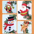 thumbnail image 4 of C Decoración De Corona De Navidad Corona De Pino De Navidad Para Puerta De Entrada Con Muñeco De Nieve Papá Noel, 4 of 5