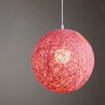 thumbnail image 2 of 2X Rosado Araña de Bola de , RatÁN y BambÚ Pantalla de de RatÁN EsfÉRica Creatividad Individual, 2 of 2