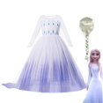 thumbnail image 1 of Disney Frozen Princess Elsa Dresses For Girls Costume Kid Cosplay Snow Queen Fantasia Mesh Clothes Carnival Birthday Party Dress5T(tag 120) Gao Jinjia LED, 1 of 2