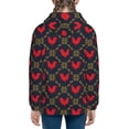 thumbnail image 6 of Pofeuu Red Rooster Print Teenage Zipper Hoodie Sweatshirts Hooded Casual Jackets With Pocket For Boys Girls-Small, 6 of 6