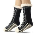thumbnail image 1 of BYHONG Chaussettes pour Femmes Chaussettes Pantoufles pour Femmes avec Chaussettes Pantoufles Non Doublées Chaussettes de Course Femmes Noir Taille Unique, 1 of 3