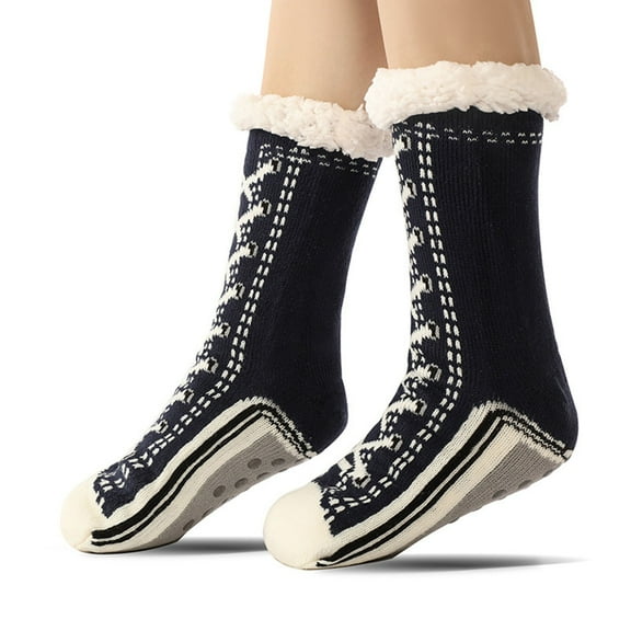 Socks for Women Super Soft Warm Cozy Fuzzy Lined Winter with Grips Slipper Socks Cute Socks