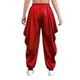 thumbnail image 2 of Rswnyirn Pantalons Harem en Satin pour Garçons Enfants Pantalons de Danse Hippie Dhoti Inde Pantalons Amples Drapés Rouges 16, 2 of 6